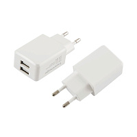 Сетевое зарядное устройство ЕТ-08 2 USB разъема белый
