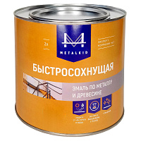 Эмаль MetalKID Express по металлу и древесине быстросохнущая белая (8кг)
