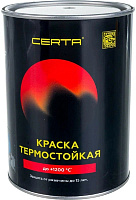 Эмаль термостойкая Церта антикоррозийная 1000С черный - 0.8 л