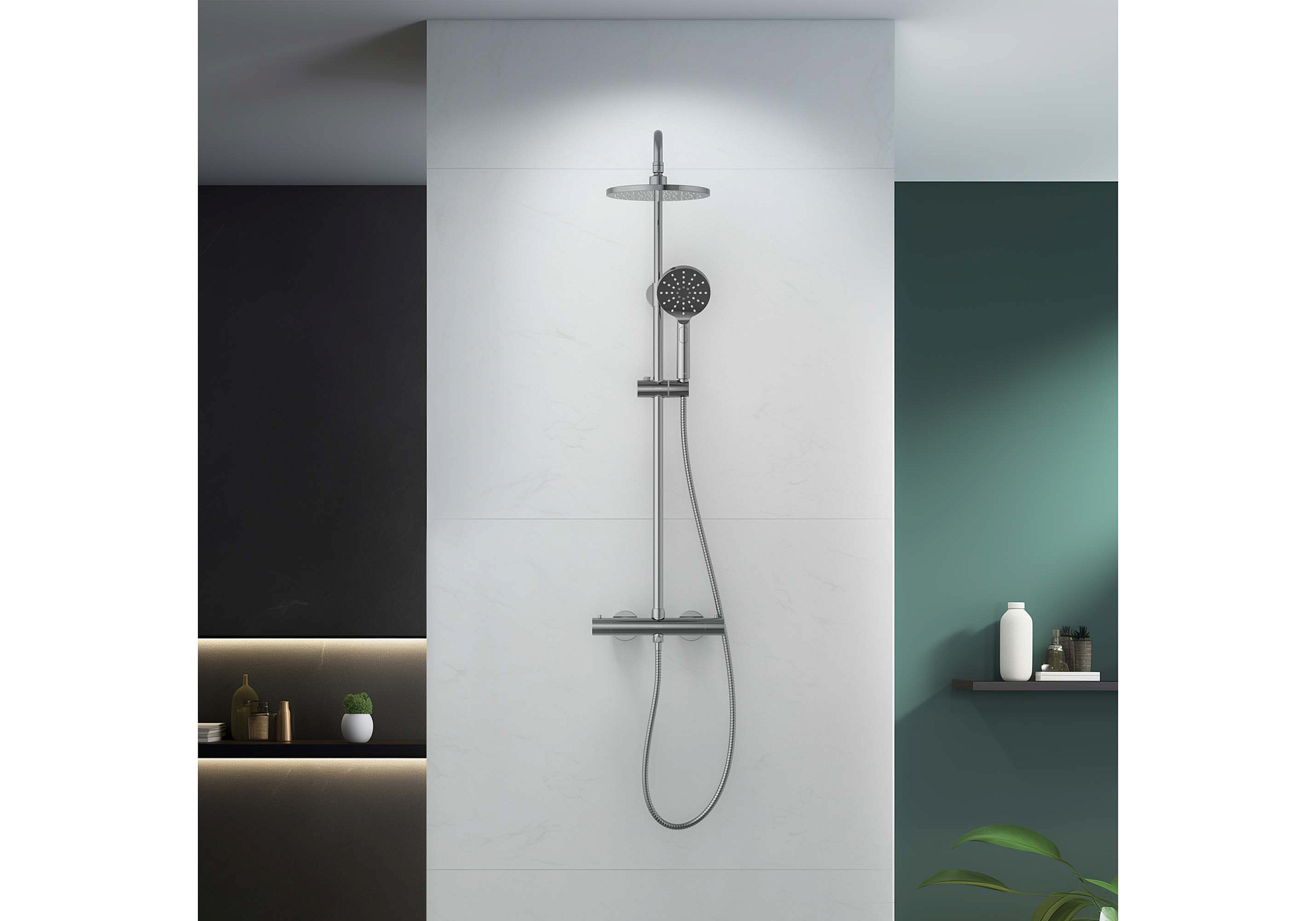 Система душевая ЕВРОПА термостатическая хром Aquatek AQ2343CR купить 7