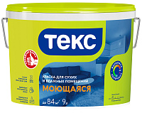 Краска Текс Универсал моющая водо дисперсионная для стен и потолков 14 кг