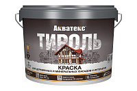 Краска для фасадов и интерьеров ТИРОЛЬ минеральные и деревянные поверхности белая база A (9л) Акватекс 65228