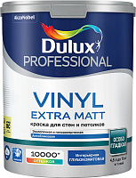 Краска Professional Vinyl Extra Matt водно-дисперсионная глубокоматовая база ВС бесцветная Dulux 5687033 (4.5л)