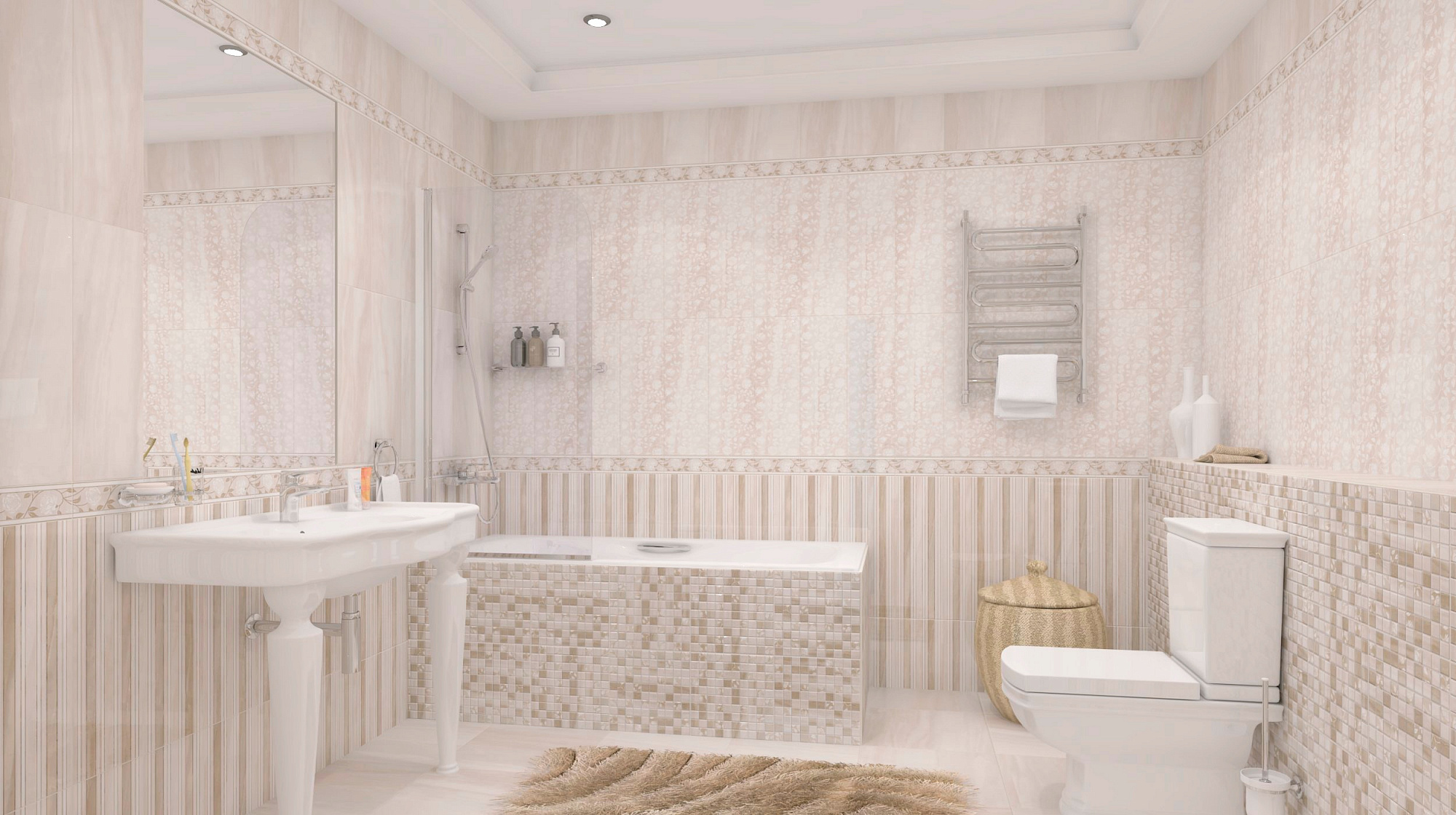 Вставка настенная Tender Marble, цветы бежевый, 20*60см LB-CERAMICS 1064-0039 доставка Нижний Новгород 2 Вставка настенная Tender Marble, цветы бежевый, 20*60см LB-CERAMICS 1064-0039 купить 2
