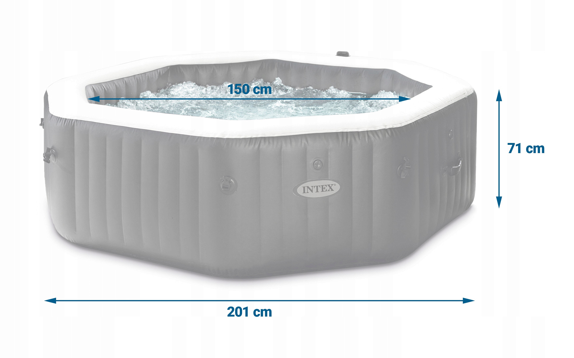 СПА-бассейн Intex "Jet and Bubble Deluxe" гидромассаж 130*180*71см с хлорогенератором 28458 купить 3