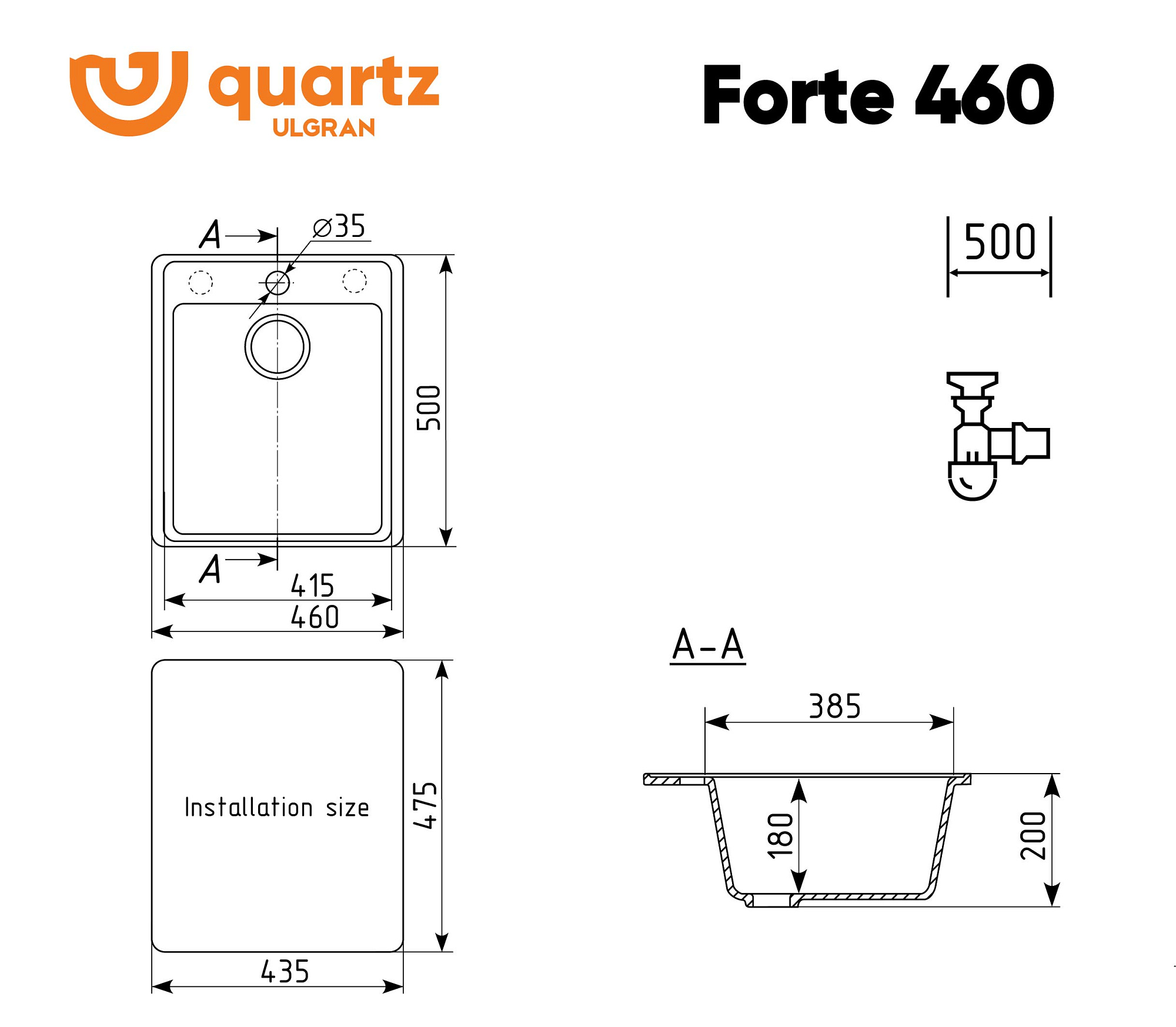 Мойка для кухни Ulgran Quartz Forte 460-05 кварцевая прямоугольная 55*46см бетон доставка Нижний Новгород 1 Мойка для кухни Ulgran Quartz Forte 460-05 кварцевая прямоугольная 55*46см бетон купить 1