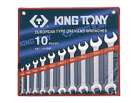 Набор ключей рожковых King Tony 1110MR 10 предметов 6-28 мм