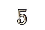 Цифра самокл. мал. золото "5" (упак.)