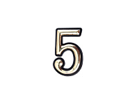 Цифра самокл. мал. золото "5" (упак.)