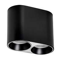 Рамка (светильник) без источника света PVC RULLO 2x ROUND LightStar 213467 черный