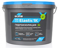Герметик ВодоStop Elastic 1K мастика для внутренних работ 14кг Глимс