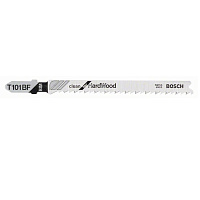 Пилка для лобзика Bosch Т101BF BIM Clean HardWood по дереву 3-30мм 25 штук 2608634988