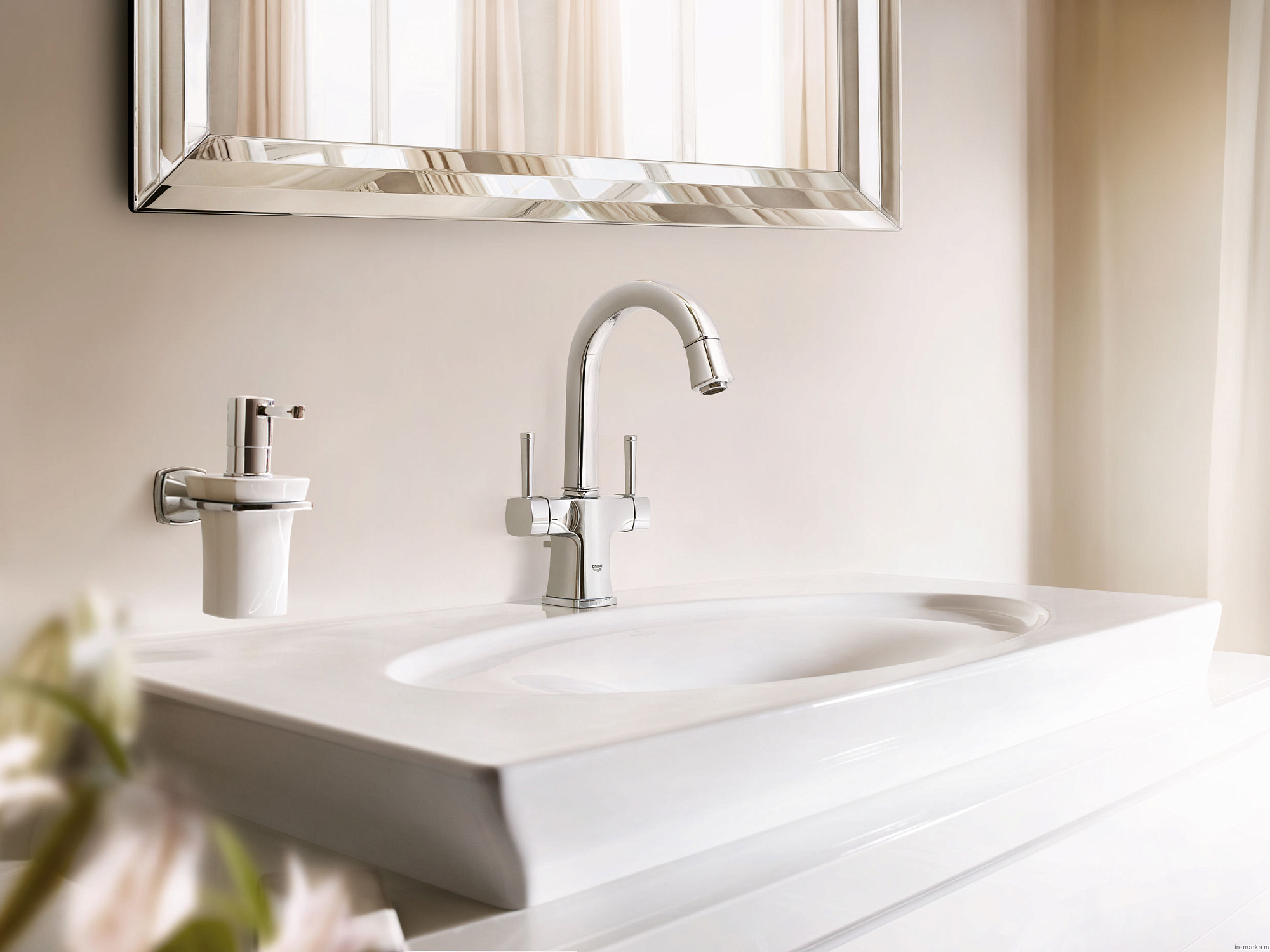 Смеситель Grandera для умывальника с донным клапаном цвет хром, GROHE 21107000 купить 2