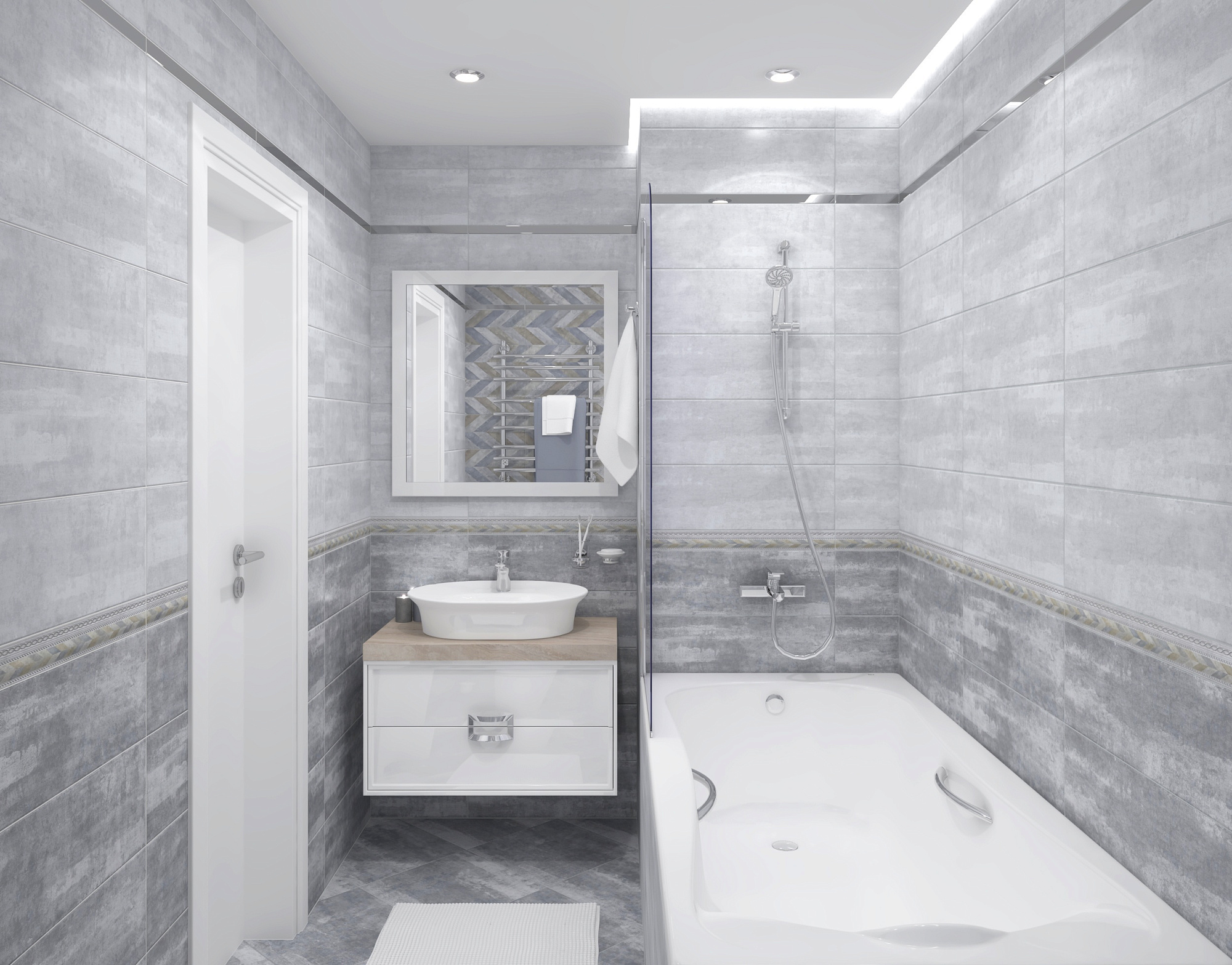 Плитка настенная Allure светло-серая 20*60см Laparet 60008 купить 2