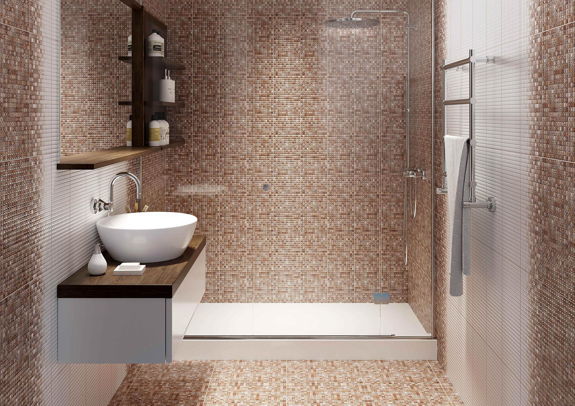 Керамогранит Hammam 42*42 см цвет коричневый, Cersanit HA4R112 купить 1