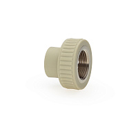 Муфта комбинированная PPR 20*1" внутренняя резьба Lammin полипропиленовая серая Lm31043025025G