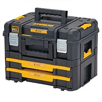 Ящик для инструмента DeWalt (TSTAK 2.0) комплект(2 модуля) IP54 (DWST83395-1)
