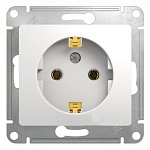 Розетка Schneider GLOSSA  GSL000143 с заземлением белый