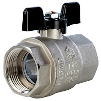 Кран шаровой полнопроходной Stout внутренняя резьба ручка бабочка 1 1/4" PN40 SVB-0002-000032