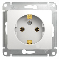 Розетка Schneider GLOSSA  GSL000143 с заземлением белый