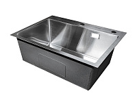Мойка нержавеющая врезная D6045S 600х450х220,3,0 сатин SANTREK AQUA 318416