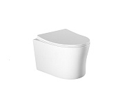 Унитаз НИКА подвесной с сиденьем безободковый 525*365*360мм Aquatek AQ2009-00