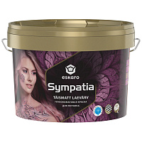Краска глубокоматовая для потолка Eskaro Sympatia белая ESP001 (2.85л)