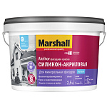 Фасадная краска Marshall Akrikor силикон-акриловая матовая (База BW) белая 2.5 л