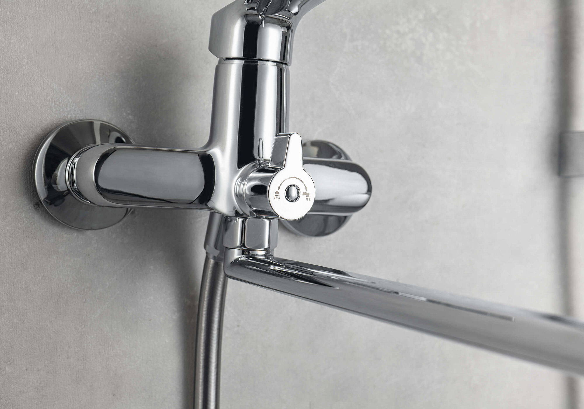 Смеситель ВЕГА  для ванны длинный излив Aquatek AQ1042CR купить 6