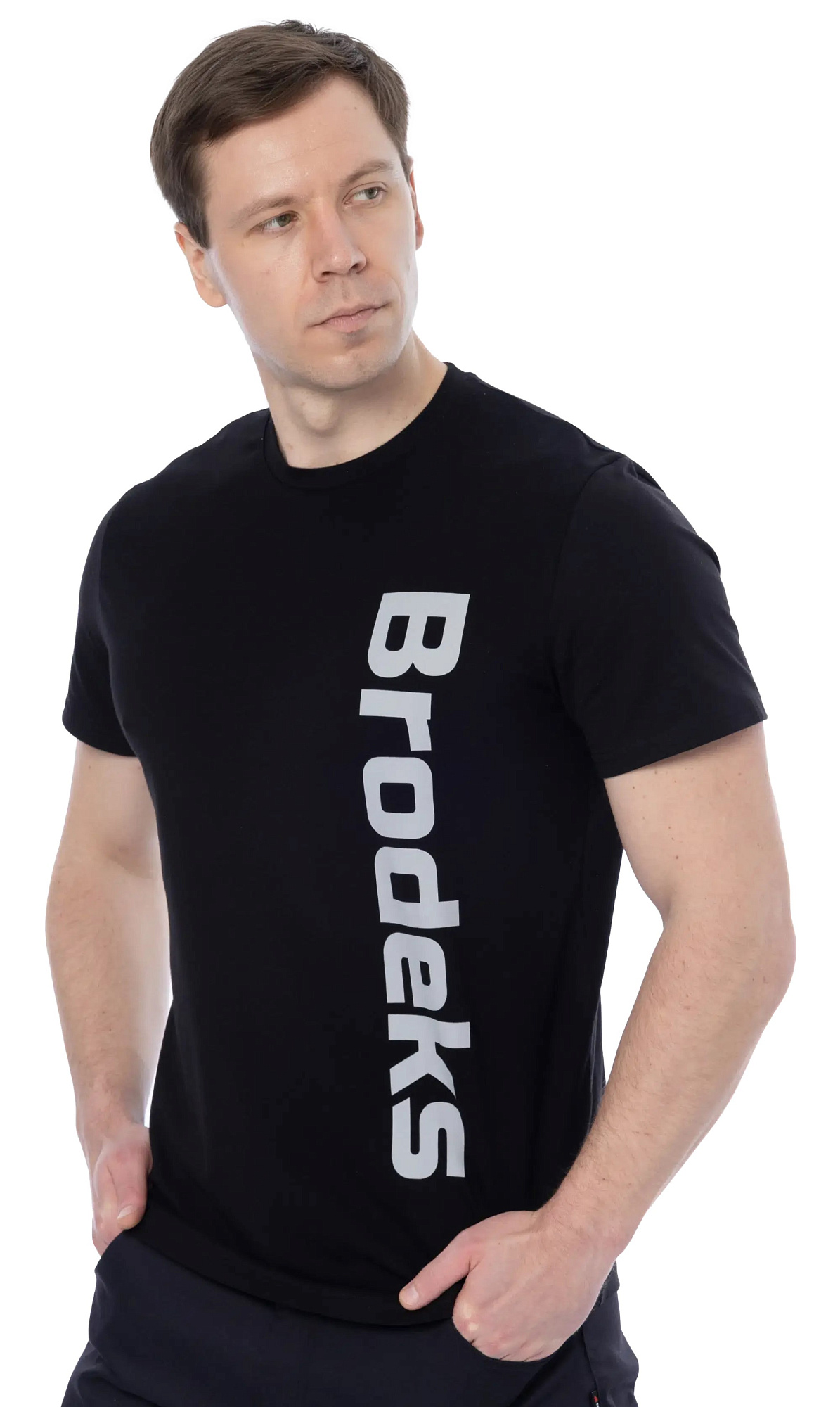 Футболка мужская Brodeks черный р.2XL(60-62) KS704 купить 1
