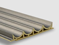 Панель бамбуковая Wave dark metal 1шт-0.28м2 2800*100*15мм Bonaparte
