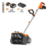 Снегоуборщик аккумуляторный DAEWOO 
DAST 4242Li SET 21В 4.0А/ч  42/22см 6м