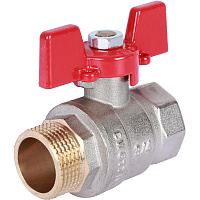 Кран шаровой 3/4" внутренняя-наружная резьба ROMMER ручка бабочка RBV-0004-0210220