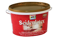 Краска латексная для стен и потолков JOBI SeidenLatex Белая шелковисто-глянцевая гладкая (2.5л)