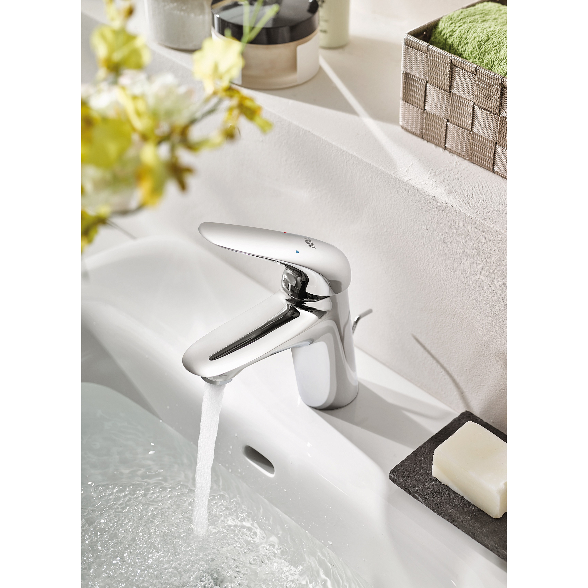 Смеситель Eurostyle для умывальника с донным клапаном цвет хром, GROHE 23707003 купить 5