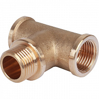 Тройник внутренняя-наружная резьба латунь 1/2"*1/2"*1/2" STOUT SFT-0064-121212