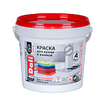Краска для кухни и ванной комнаты Dali моющая акриловая белая (База A) 0.9 л