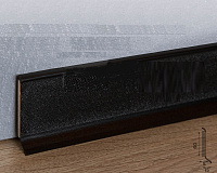 Плинтус ХДФ Doellken S60 1001 60*5/15мм 2.575м черный УТ000070520