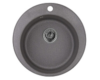 Мойка кухонная Granula  d480, круглая, шварц (черный металлик)  арт.4801