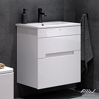 Тумба Rita 60 с раковиной Элина 60 белый Alavann СТЯ-6001-0600-00