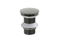 Сливной набор для раковины Push-open без перелива  оружейная сталь Aquatek AQ6003BGM