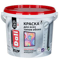 Краска для обоев Dali акриловая белая (База А) 5 л Краска для обоев Dali акриловая белая (База А) 5 л