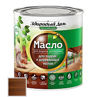 Масло для террас и деревянных полов орех Здоровый Дом 0007078