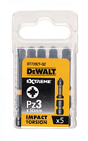 Бита ударная DeWalt IMPACT Torsion PZ3 50мм (5шт) (DT7392T-QZ)