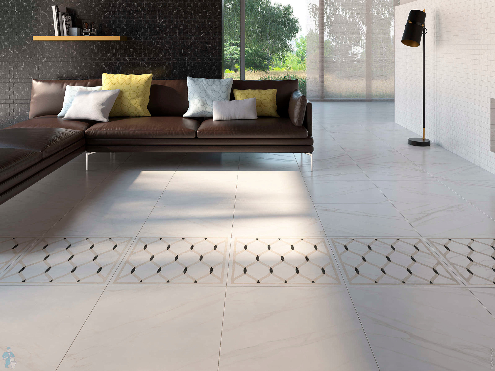 Керамогранит Marmori Calacatta 60*60 см цвет белый, VITRA купить 1