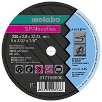 Круг отрез по металлу и нержавеющей стали Metabo SP-Novoflex 230*2.5*22мм 617169000