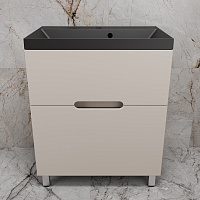 Тумба напольная Матис 70 крем 2 ящика с умывальником ASTI 70 антрацит Style Line ЛС-00002434/СС-00002471
