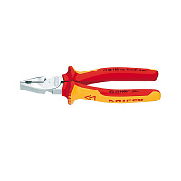 Плоскогубцы(пассатижи) комбинированные силовые Knipex 180мм/хром 1000В KN-0206180