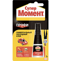 Клей Супер Момент Профи секундный блистер - 0.005 кг