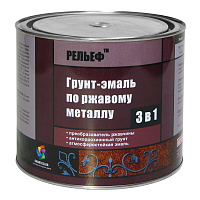 Грунт-эмаль 3 в 1 по ржавому металлу желтый РЕЛЬЕФ (2л)